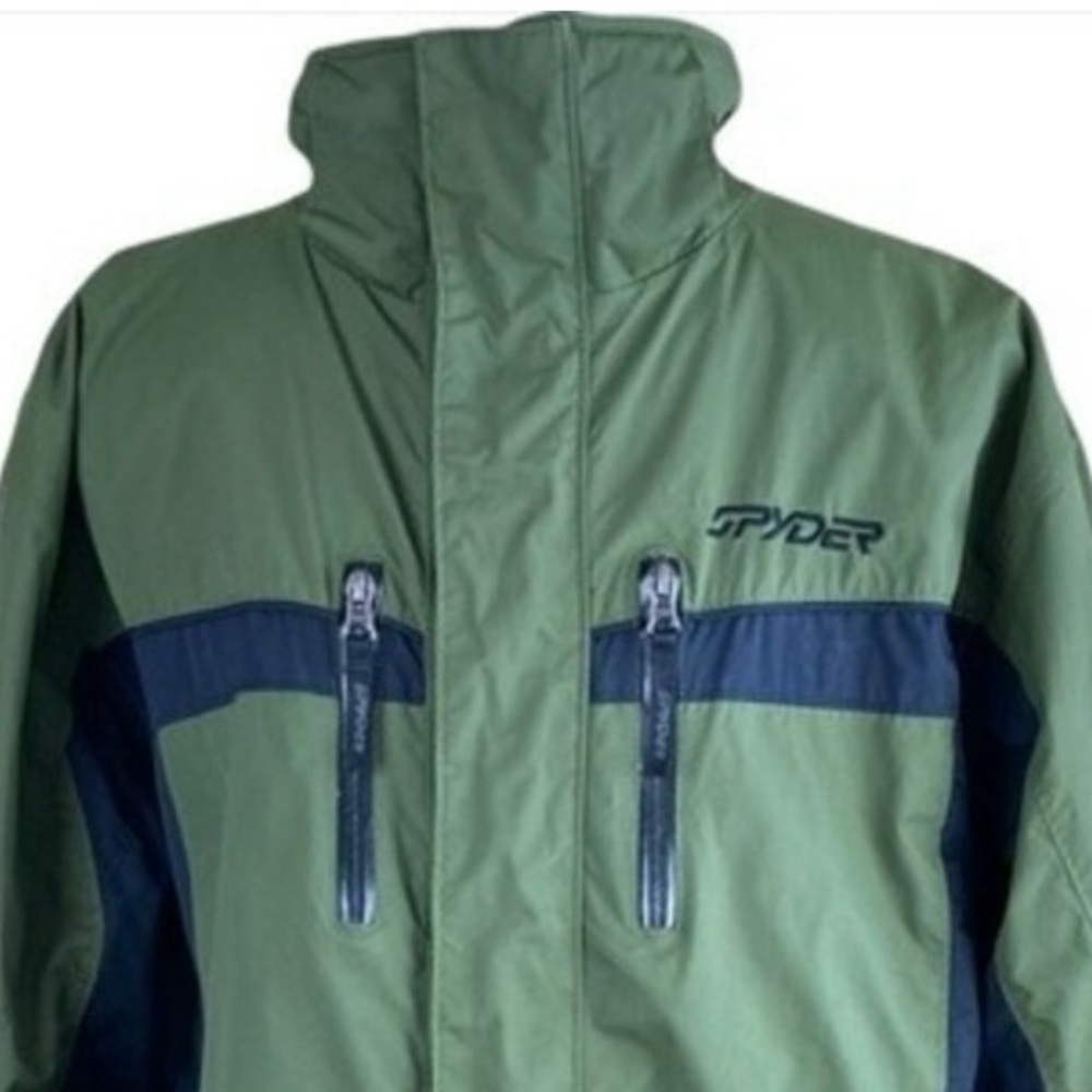 Spyder Lightweight Windbreakers Green & Black Col… - image 4